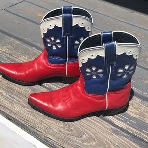 Tony Lama All American RWB Mid Calf Boots SZ 6.5B